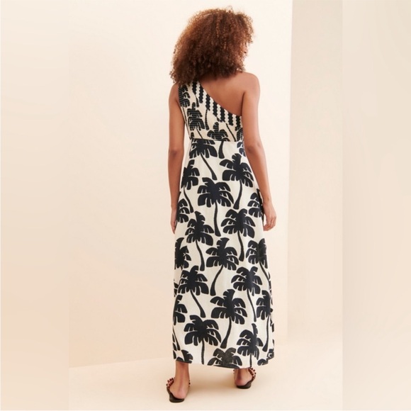 FARM Rio One-Shoulder Black and White Maxi Dress - Picture 5 of 11